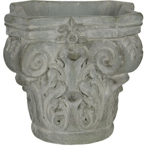 Flowerpot 17x17x16 cm grey 6TE0333