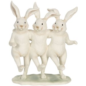 Decoration dancing  rabbits 16x9x19 cm multicoloured...