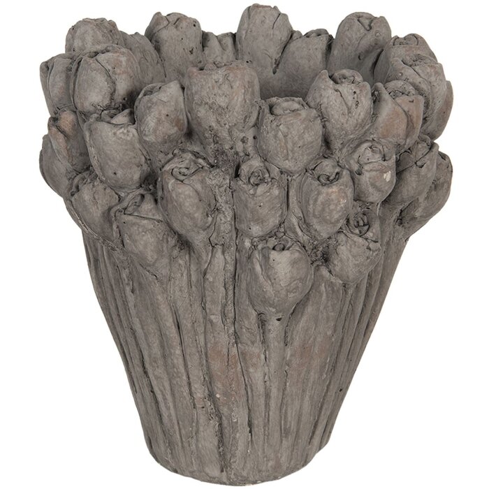 Flowerpot Ø 23x25 cm grey 6TE0357