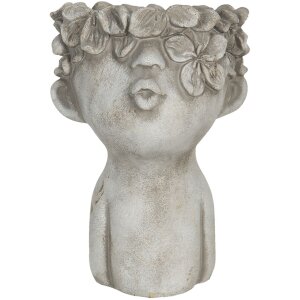 Flowerpot 17x17x25 cm grey 6TE0327L