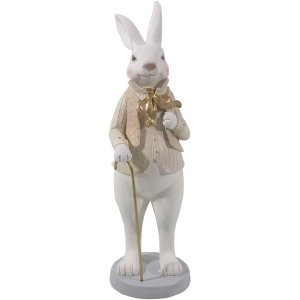 Decoration rabbit boy 12x9x31 cm multicoloured  6PR3170