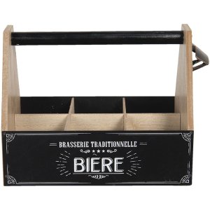 Bottle rack with bottle-opener 29x19x20 cm brown 6H1930