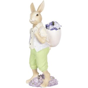 Decoration rabbit boy 11x10x27 cm multicoloured  6PR3125