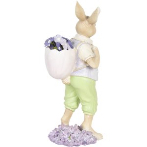 Decoration rabbit boy 11x10x27 cm multicoloured  6PR3125