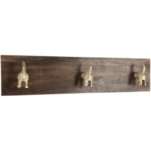 Coat rack 44x8x10 cm brown 6H1960