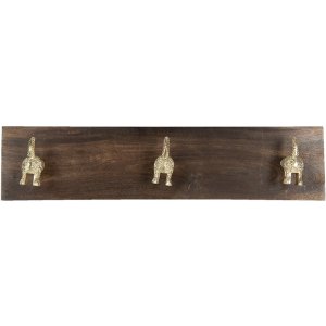 Coat rack 44x8x10 cm brown 6H1960