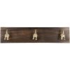 Coat rack 44x8x10 cm brown 6H1960