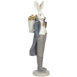 Decoration rabbit boy 11x10x37 cm multicoloured  6PR3182