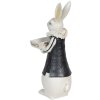 Decoration rabbit girl 15x13x37 cm multicoloured  6PR3164