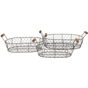 Baskets (set 2 pcs) 42x27x15 - 38x23x14 - 34x19x13 cm...