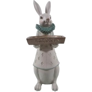 Decoration rabbit girl 15x13x37 cm multicoloured  6PR3155