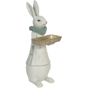 Decoration rabbit girl 15x13x37 cm multicoloured  6PR3155