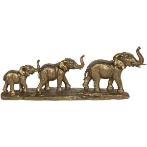 Decoration elephants 45x9x17 cm gold 6PR3214