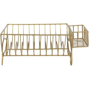 Plate rack 42x29x17 cm gold 6Y2622GO