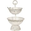 Tiered platter Ø 22x36 cm white 6Y4216