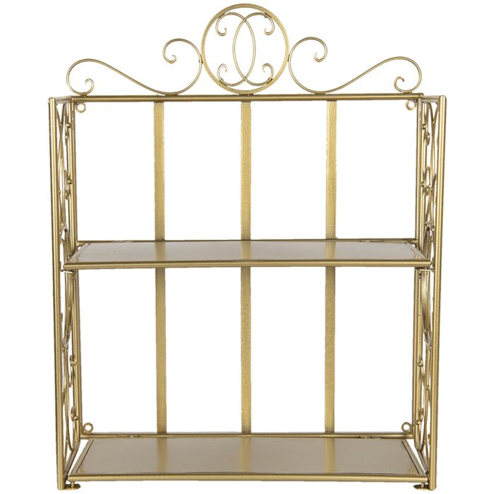 Wall rack 41x18x53 cm gold 6Y2799GO