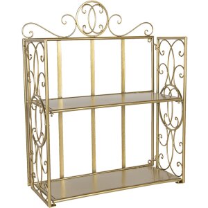 Wall rack 41x18x53 cm gold 6Y2799GO