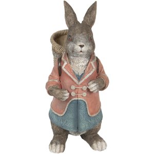 Decoration rabbit 26x19x40 cm brown 6PR2332