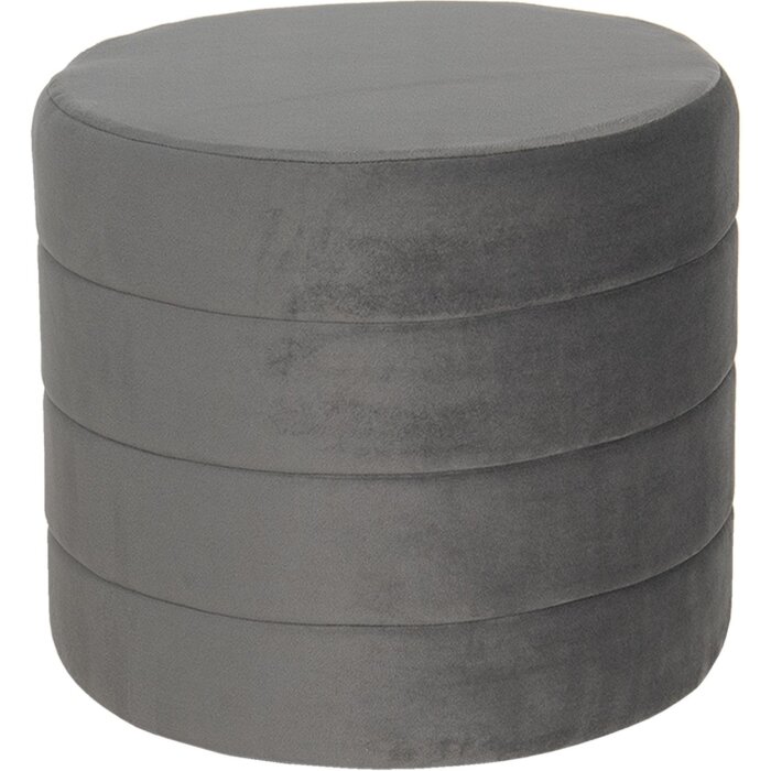 Footstool Ø 40x35 cm grey 64727G