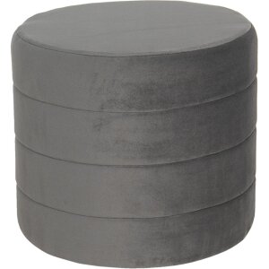 Footstool Ø 40x35 cm grey 64727G