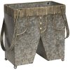 Plantholder pants (2 pcs) 28x15x30-50 - 23x12x24-43 cm grey 6Y4184