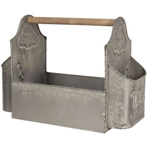 Decoration garden tool box 50x26x23 cm grey 6Y3924