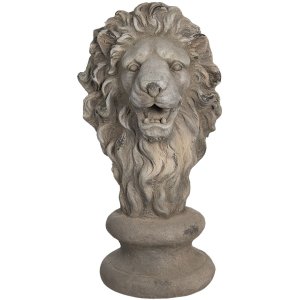 Decoration lion 34x35x67 cm grey 5PR0060