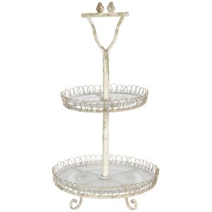 Tiered platter Ø 36x65 cm white 5Y0728