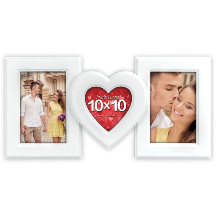 Zafra Photo Frame 3 Photos white