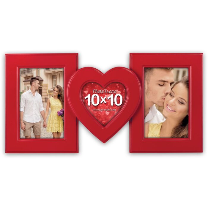 Zafra Photo Frame 3 Photos red