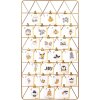 Advent calendar metal gold 40x70 cm