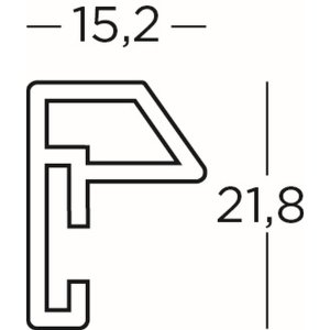 Steel Style plastic frame 60x80 cm white