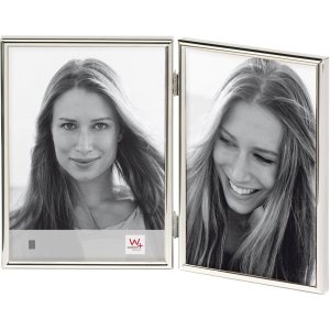 Chloe Double Frame 2 photos 9x13 cm silver portrait format