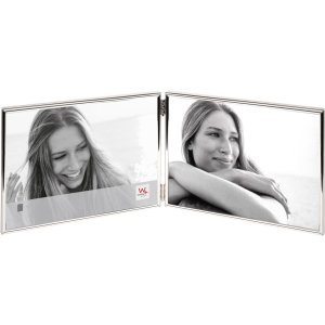 Chloe Portrait Frame 2 photos 9x13 cm landscape silver