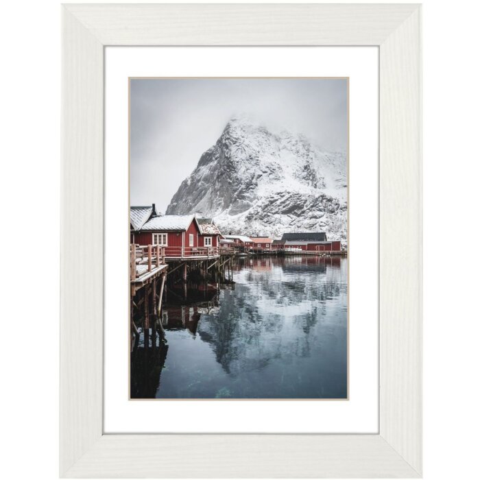 Wooden frame Oslo 10x15 cm white