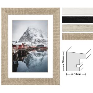 Wooden frame Oslo with mat