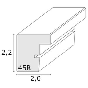 Wooden frame S45RH7AR grey-beige anti-reflective glass