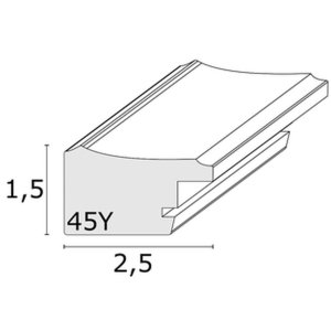 Wooden frame S45YA1 gold normal or anti-reflective glass