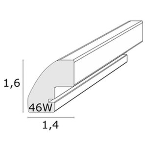 Plastic frame S46WG white or natural