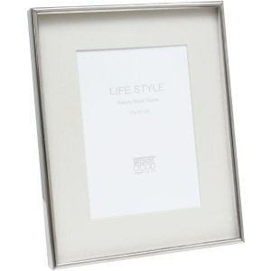 Photo frame S57MP1 silver glossy with passepartout