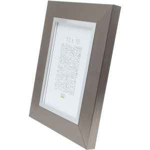 Plastic frame S41N silver 20x30 cm premium glass