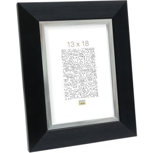 Plastic frame S41N black 15x20 cm premium glass