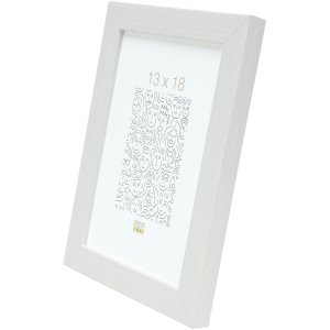 Plastic frame S41VF1 white 10x15 cm anti-reflective glass