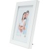 Plastic frame S41VK white 10x15 cm Premium glass