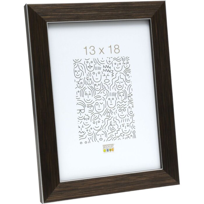 Plastic frame S41VK brown 13x18 cm Premium glass