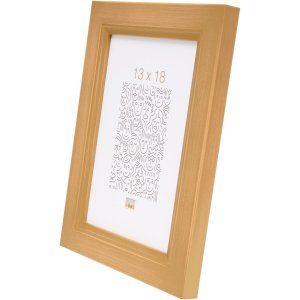 Wooden frame S42L gold 15x20 cm Premium glass