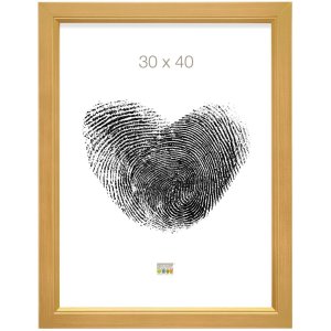 Wooden frame S42L gold 15x20 cm Premium glass