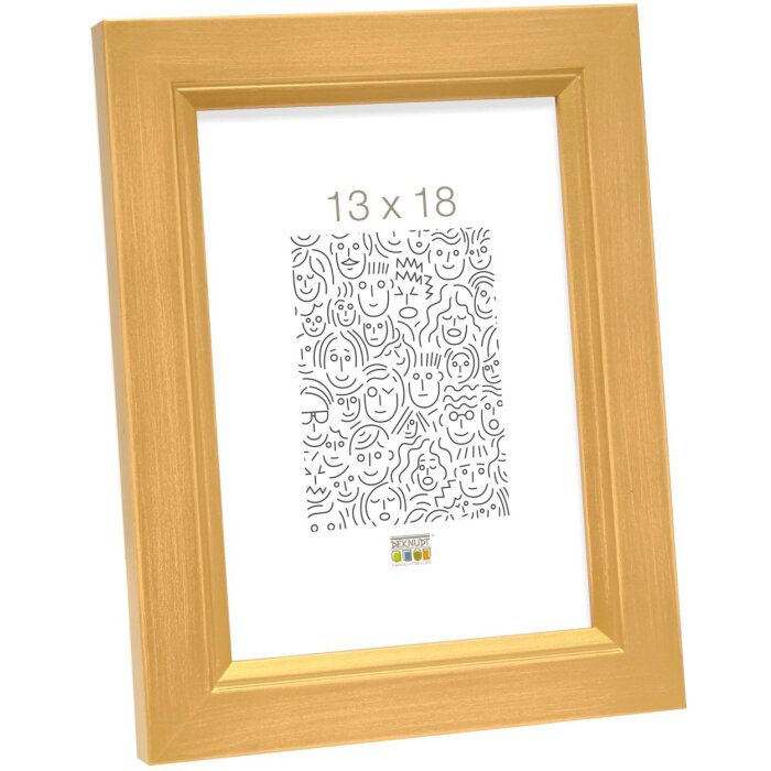 Wooden frame S42L gold 20x20 cm Premium glass