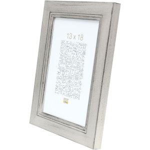 Wooden frame S42L silver 30x40 cm Premium glass