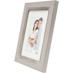 Wooden frame S42L beige 18x24 cm Premium glass